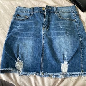 Mini jean skirt size s never worn tag removed